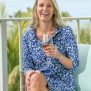 Ana Clare Sophia Ruffle Neck Sheath Dress in Athena XXL